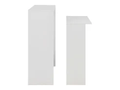 Mesa de bar con 2 tableros blanca 130x40x120 cm
