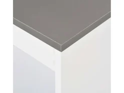 Mesa de bar con estantería blanco 110x50x103 cm