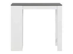 Mesa de bar con estantería blanco 110x50x103 cm