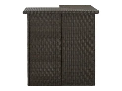 Mesa de bar de esquina marrón ratán sintético 100x50x105 cm ES613408