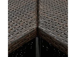 Mesa de bar de esquina marrón ratán sintético 100x50x105 cm ES613408