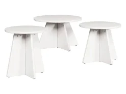 Mesa de Café 3 piezas 49 x 49 x 30 cm Madera maciza de pino