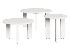 Mesa de Café 3 piezas Blanco 47.5 x 47.5 x 27 cm