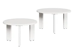 Mesa de Café 2 piezas Blanco 47.5 x 47.5 x 27 cm