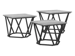 Mesa de Café 3 piezas Gris sonoma 50 x 50 x 40 cm