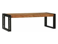 Mesa de Café 2 piezas Marrón madera maciza de acacia