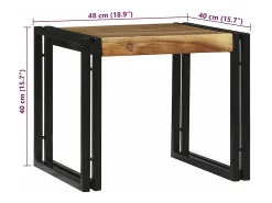 Mesa de Café 2 piezas Marrón madera maciza de acacia