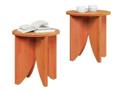 Mesa de Café 2 piezas Marrón cera 41.5 x 41.5 x 44 cm