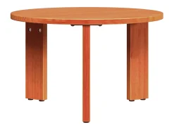 Mesa de Café 3 piezas Marrón cera 47.5 x 47.5 x 27 cm