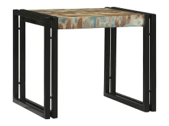 Mesa de Café 2 piezas Multicolor madera maciza reciclada