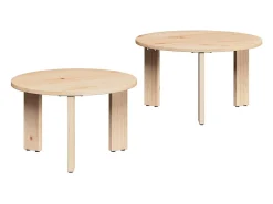 Mesa de Café 2 piezas Natural 47.5 x 47.5 x 27 cm