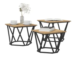 Mesa de Café 3 piezas Roble artisan 50 x 50 x 40 cm