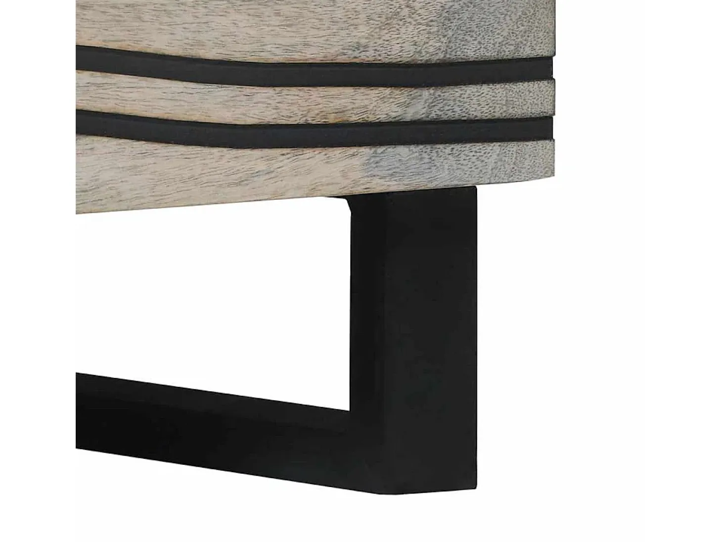 Mesa de Café Beige y Negro 80 x 50 x 40 cm