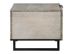 Mesa de Café Beige y Negro 80 x 50 x 40 cm