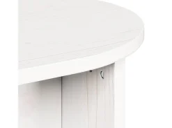 Mesa de Café Blanco 80 x 39.5 x 35 cm Madera maciza de Pino