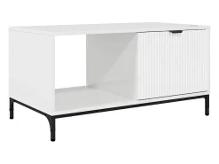 Mesa de Café brillante 90 x 49 x 46 cm Madera contrachapada
