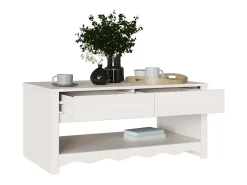 Mesa de Café Drammen 99 x 55 x 45 cm Madera maciza de pino