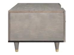Mesa de Café Gris 100 x 54 x 40 cm madera maciza de mango