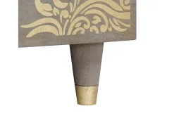 Mesa de Café Gris 100 x 54 x 40 cm madera maciza de mango