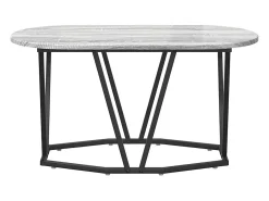 Mesa de Café Gris 80 x 40 x 40.5 cm Madera engineered y metal