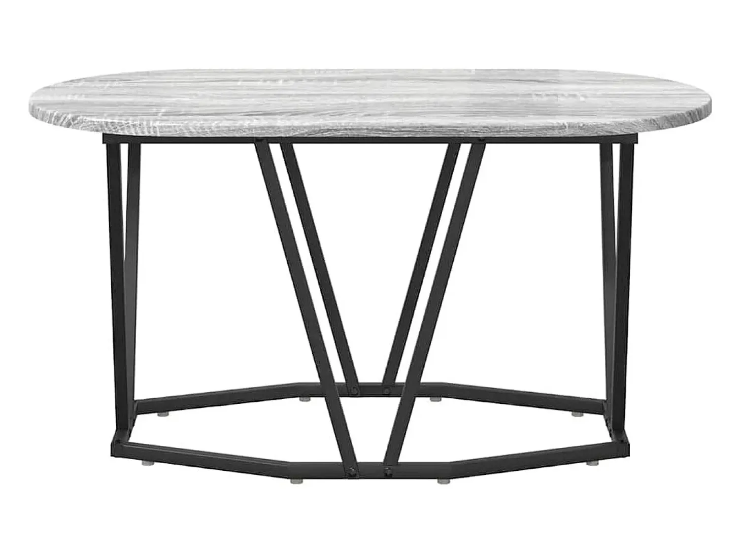 Mesa de Café Gris 80 x 40 x 40.5 cm Madera engineered y metal