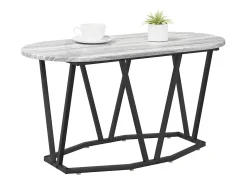 Mesa de Café Gris 80 x 40 x 40.5 cm Madera engineered y metal