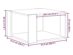 Mesa de Café Madera vieja 51.5 x 51.5 x 30 cm