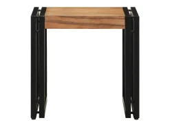Mesa de Café Marrón 40 x 40 x 38 cm madera maciza de acacia