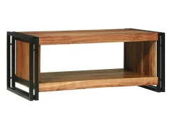 Mesa de Café Marrón 90 x 50 x 38 cm madera maciza de acacia