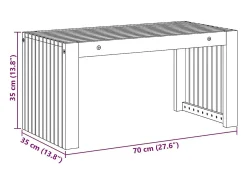 Mesa de Café Marrón 70 x 35 x 35 cm madera maciza de acacia