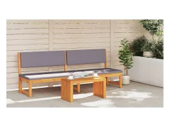 Mesa de Café Marrón 70 x 35 x 35 cm madera maciza de acacia