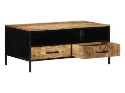 Mesa de Café Marrón 90 x 50 x 40 cm Madera maciza de Mango