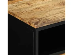 Mesa de Café Marrón 90 x 50 x 40 cm Madera maciza de Mango