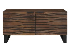 Mesa de Café Marrón y Negro 80 x 50 x 40 cm