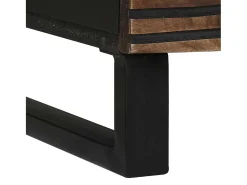 Mesa de Café Marrón y Negro 80 x 50 x 40 cm