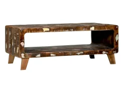 Mesa de Café Multicolor 90 x 50 x 35 cm madera maciza reciclada