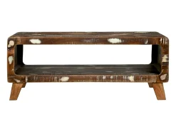 Mesa de Café Multicolor 90 x 50 x 35 cm madera maciza reciclada