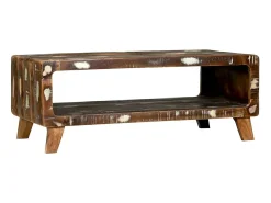 Mesa de Café Multicolor 90 x 50 x 35 cm madera maciza reciclada