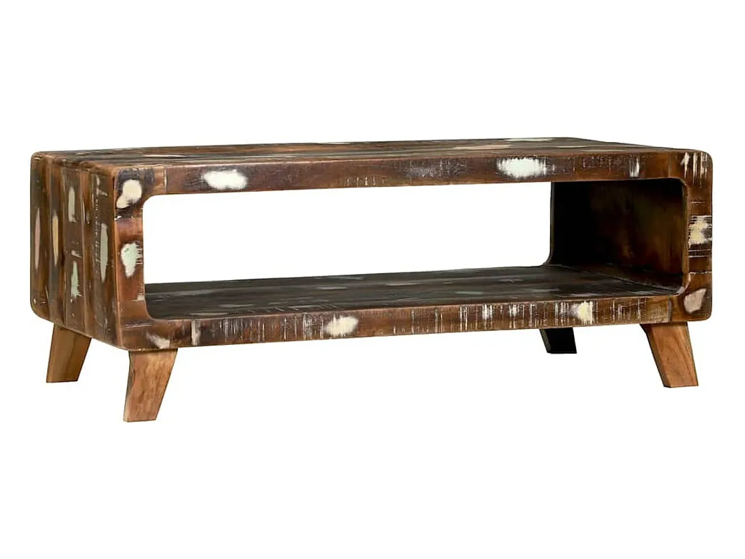 Mesa de Café Multicolor 90 x 50 x 35 cm madera maciza reciclada