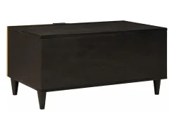 Mesa de Café Negro y dorado 80 x 50 x 40 cm