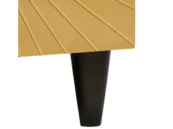 Mesa de Café Negro y dorado 80 x 50 x 40 cm