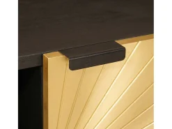 Mesa de Café Negro y dorado 100 x 54 x 40 cm