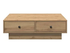 Mesa de Café Roble artisan 90 x 90 x 28 cm Madera contrachapada