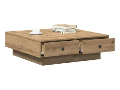 Mesa de Café Roble artisan 90 x 90 x 28 cm Madera contrachapada