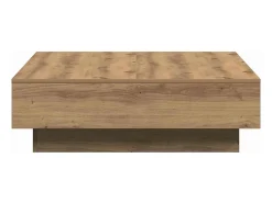 Mesa de Café Roble artisan 90 x 90 x 28 cm Madera contrachapada
