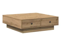 Mesa de Café Roble artisan 90 x 90 x 28 cm Madera contrachapada