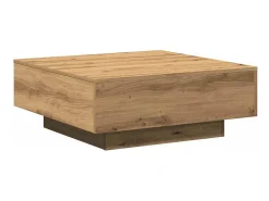 Mesa de Café Roble artisan 80 x 80 x 31 cm Madera contrachapada