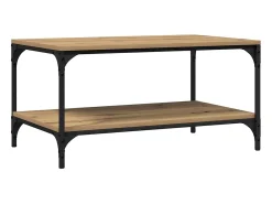 Mesa de Café Roble artisan 80 x 50 x 40 cm Madera contrachapada