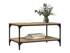 Mesa de Café Roble artisan 80 x 50 x 40 cm Madera contrachapada