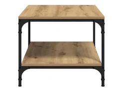 Mesa de Café Roble artisan 80 x 50 x 40 cm Madera contrachapada